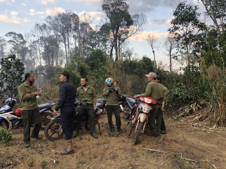 Lực lượng Công ty TNHH MTV Đắk N’tao tăng cường tuần tra bảo vệ rừng.