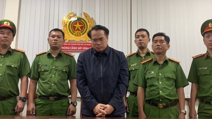 Bị can Đặng Việt Hà thời điểm bị khởi tố. Ảnh: CA