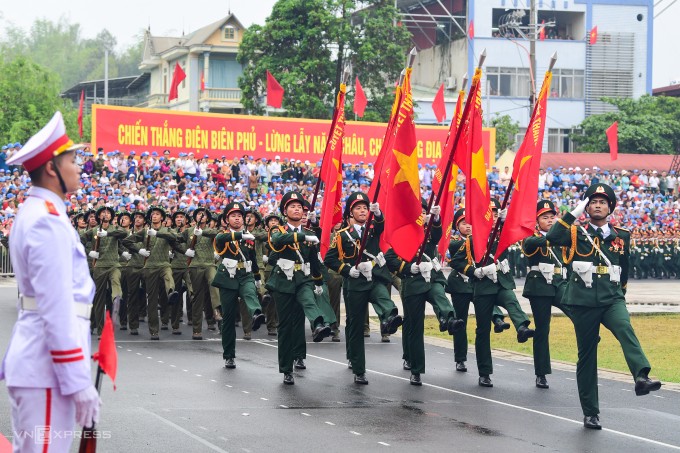 Khối chiến sĩ Điện Biên.&nbsp;Ảnh:&nbsp;Giang Huy