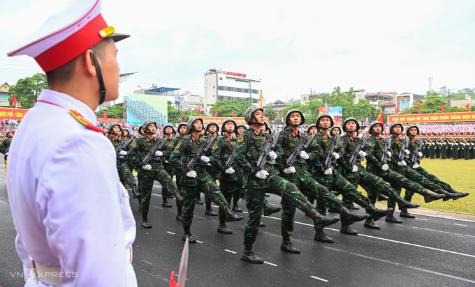 Khối chiến sĩ Lục quân. Ảnh:&nbsp;Giang Huy