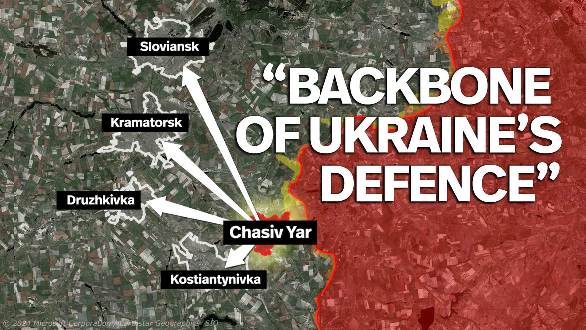 Chasiv Yar là cửa ngõ vào các mục tiêu chiến lược mà quân đội Nga nhắm đến. Ảnh: CBC