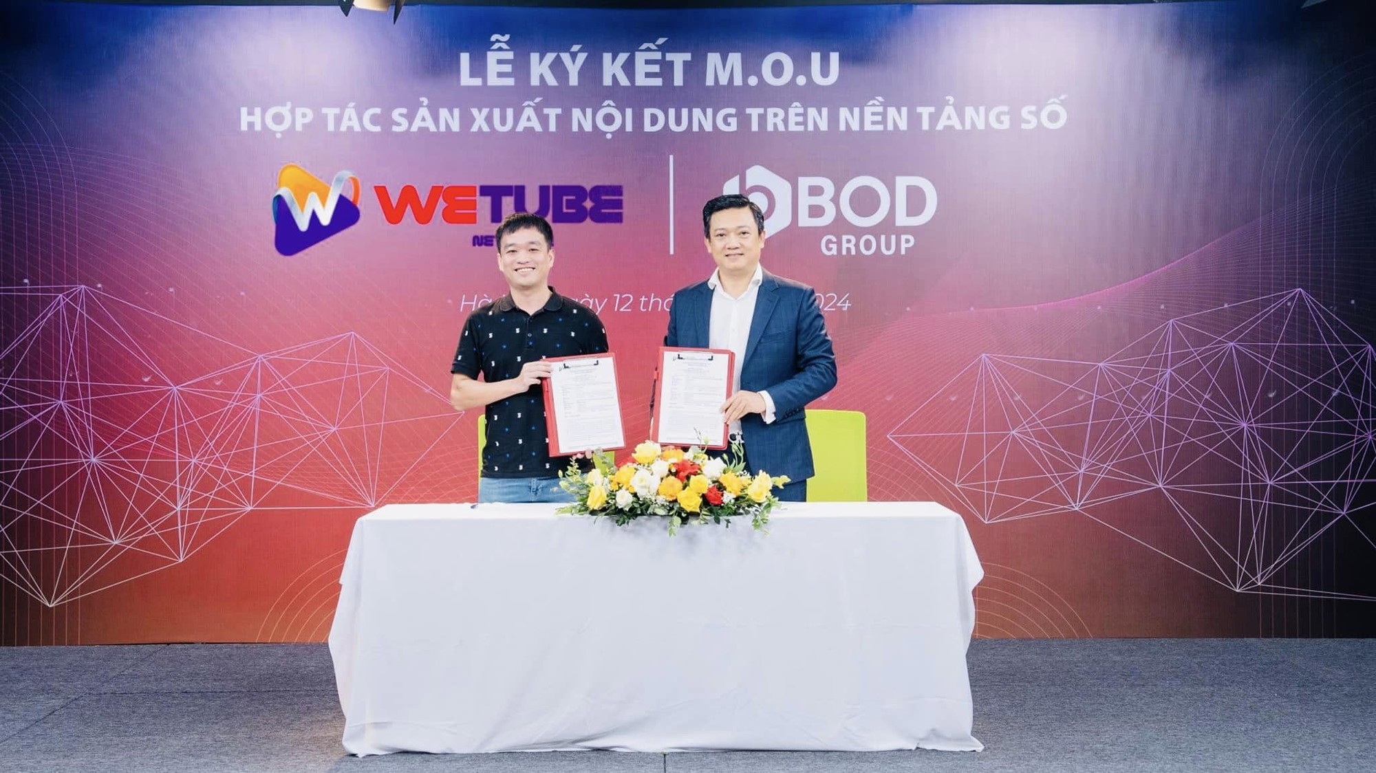 Lễ ký kết hợp tác giữa WETUBE và BOD Group