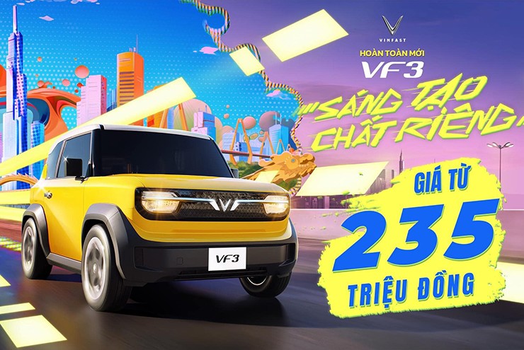Giá xe Vinfast VF3 từ 235 triệu đồng