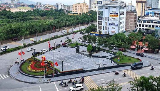 Một khu vực có nhiều cây xanh tại TP Vinh