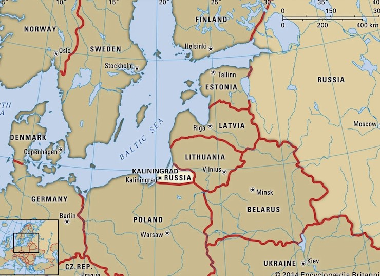 Kaliningrad là vùng lãnh thổ nằm ở cực tây của Nga, xung quanh là các nước thành viên NATO.