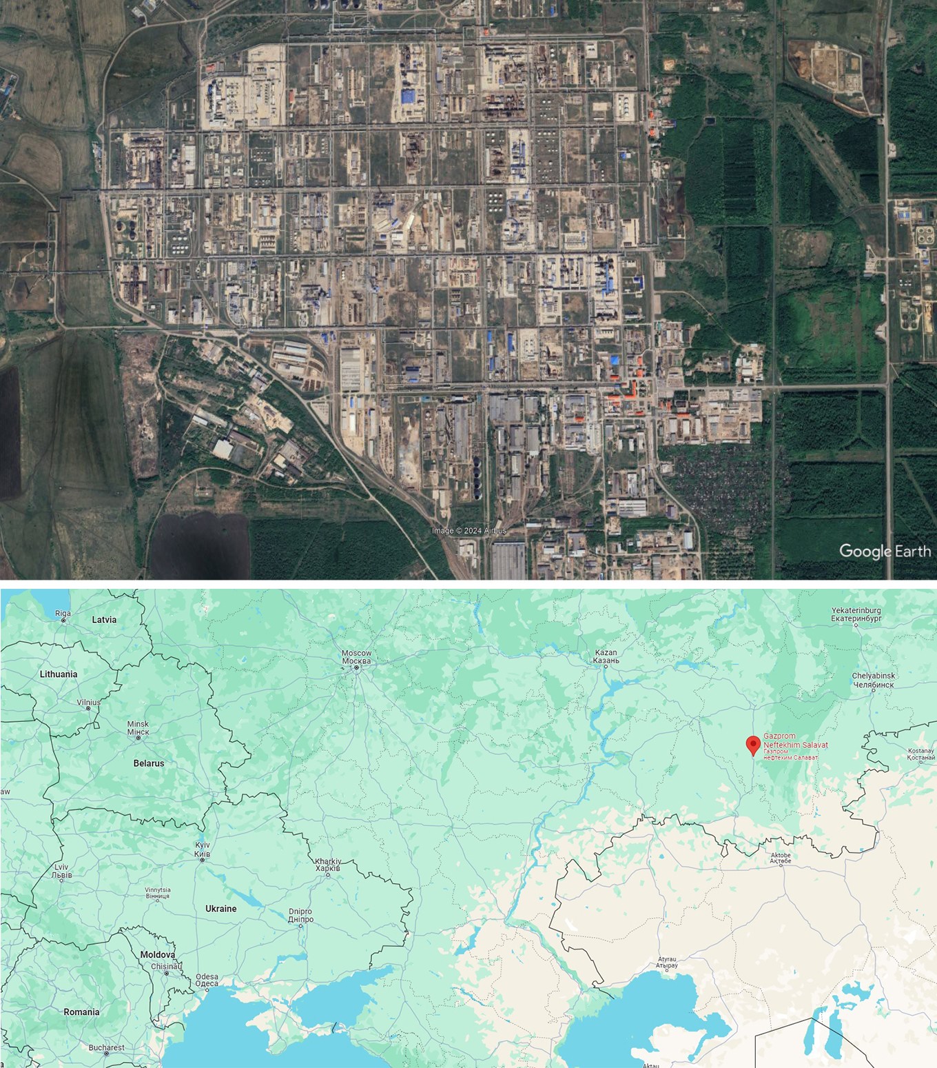 Nhà máy nằm cách xa khu vực chiến sự giữa Nga và Ukraine.