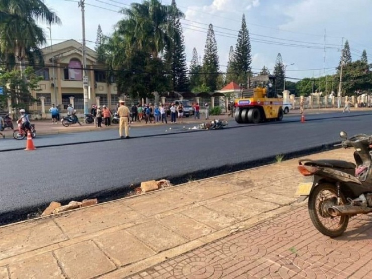 Hiện trường vụ tai nạn giao thông.