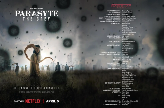 Phần credit của "Parasyte: The Grey (Ký sinh thú: Vùng xám)"