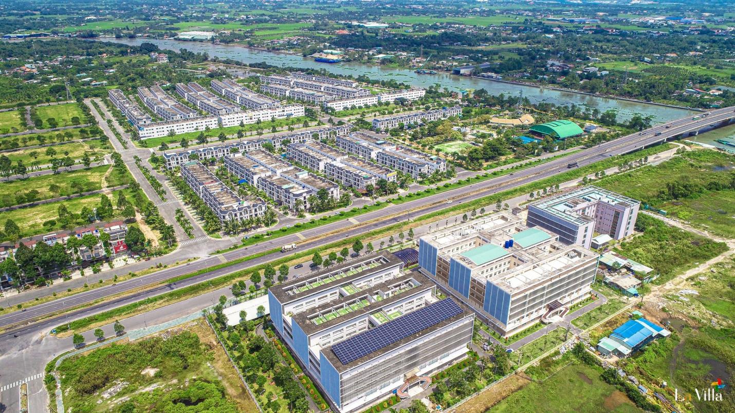 Tổng thể thực tế của khu đô thị La Villa Green City tại TP. Tân An - Ảnh Trần Anh Group.