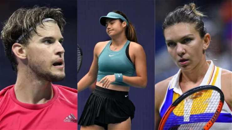 Thiem, Raducanu, Halep (từ trái qua) không được trao suất đặc cách Roland Garros