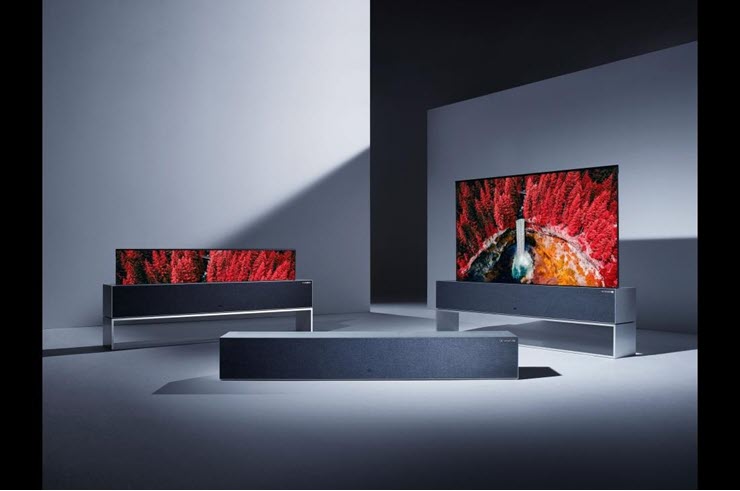 TV&nbsp;cuộn Signature OLED R của LG.