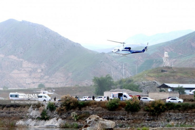 Chiếc trực thăng được cho là chở ông Raisi trong vụ việc ngày 19/5. Ảnh: IRNA