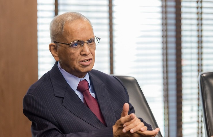 Ông&nbsp;Narayana Murthy tại Việt Nam chiều 20/5.