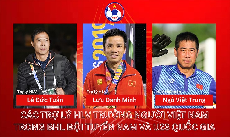 3 trợ lý chuyên môn người Việt Nam của HLV Kim Sang Sik vừa được VFF công bố.