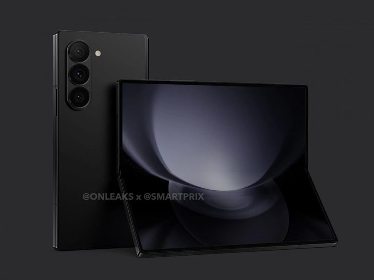 Initial render image of Samsung Galaxy Z Fold 6 model.