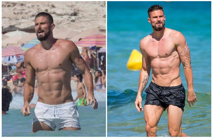 Olivier Giroud chính là một trong những cầu thủ có body đẹp hàng đầu hiện nay.
