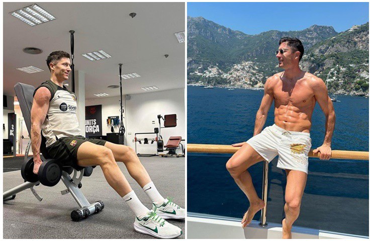 Để có một body và phong độ tốt nhất trên sân, Robert Lewandowski đã chăm chỉ luyện tập thể hình rất nhiều.
