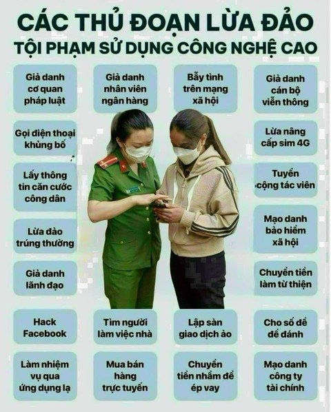 Lực lượng công an cảnh báo các thủ đoạn lừa đảo của tội phạm sử dụng công nghệ cao