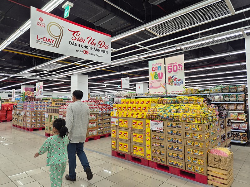 Khách hàng thành viên của LOTTE Mart hưởng thêm ưu đãi nhân 5 điểm tích lũy vào ngày 9 hàng tháng