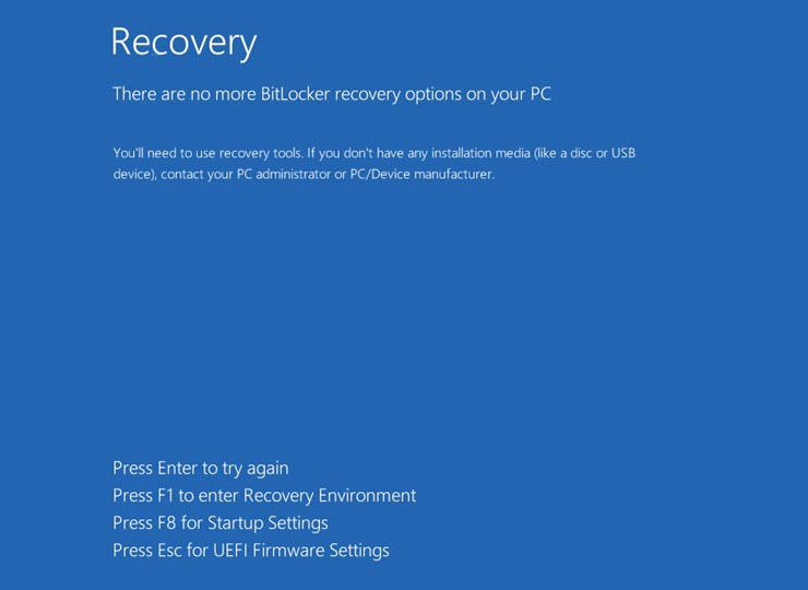 ShrinkLocker also removes Windows BitLocker recovery options.