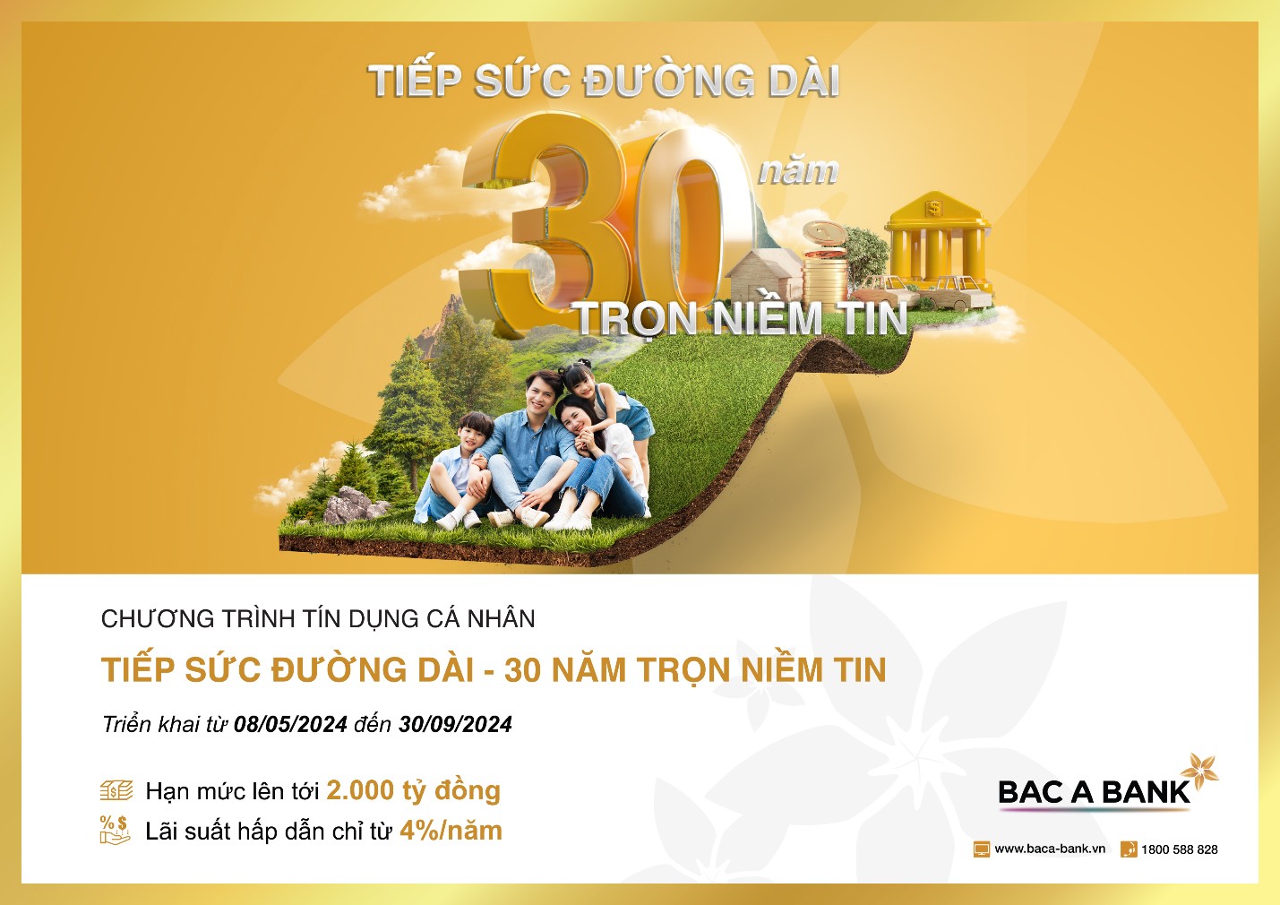 BAC A BANK giảm sâu lãi vay cho khách hàng cá nhân mừng kỷ niệm 30 năm thành lập - 1