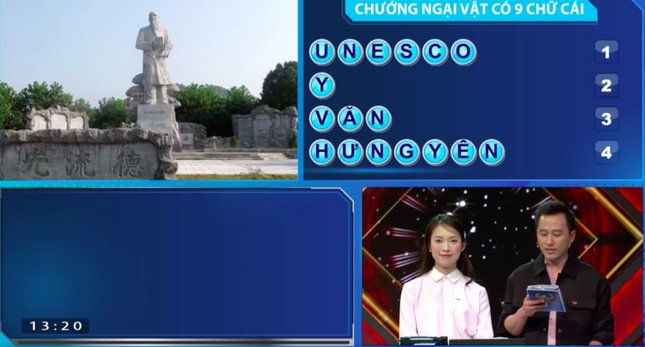 Nam sinh trường Chu Văn An nhanh chóng giải được ẩn số chướng ngại vật.