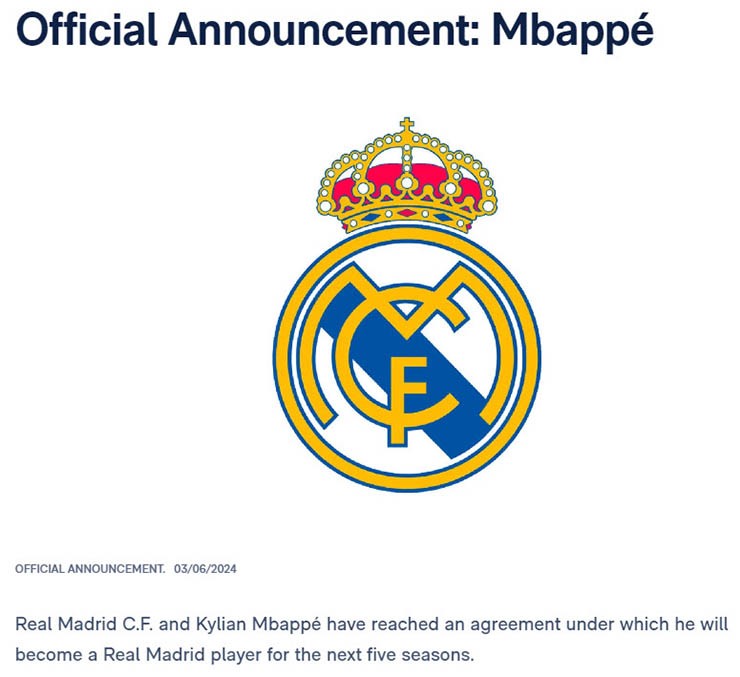 Real Madrid ra thông báo về Mbappe