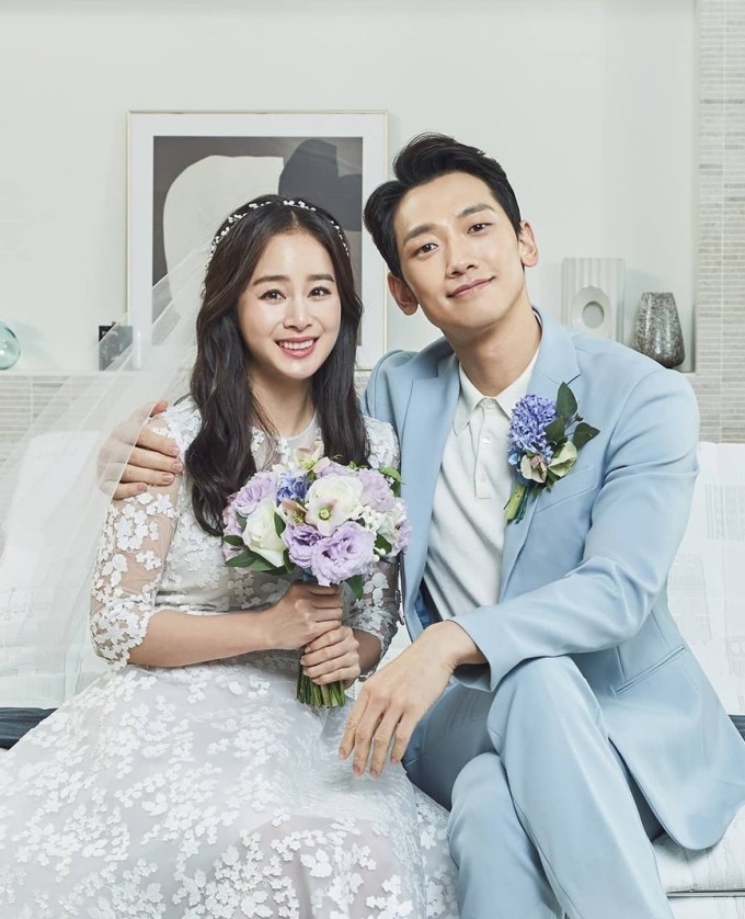 Ảnh cưới của Rain và Kim Tae Hee. Ảnh: Instagram