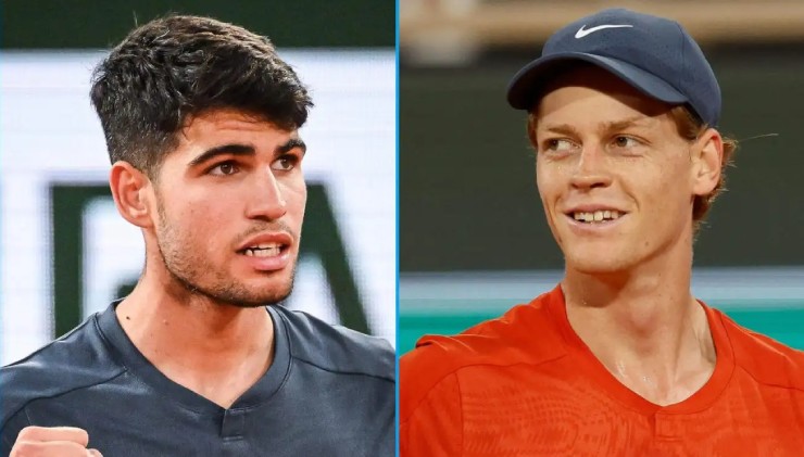 Alcaraz (trái) và Sinner (phải) sẽ chạm trán lần thứ 9 sự nghiệp tại bán kết Roland Garros 2024