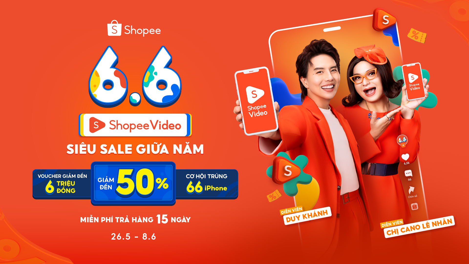 Để bắt đầu hành trình đón hè sôi động và săn sale thả ga cùng Shopee, hãy nghía qua ngay những điểm nổi bật chỉ có trong duy nhất ngày sale 6.6.