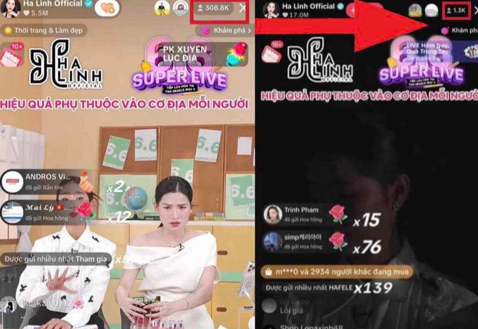 Võ Hà Linh gặp sự cố khi livestream, hút 300 nghìn người xem cùng lúc - 1