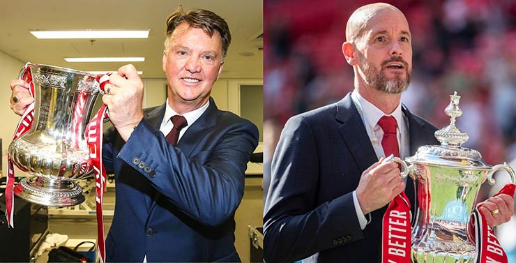 Van Gaal từng bị sa thải dù vô địch FA Cup, liệu Ten Hag có như vậy?