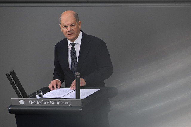 Thủ tướng Đức Olaf Scholz nhiều lần lên tiếng phản đối việc gửi quân tới Ukraine. Ảnh: Reuters