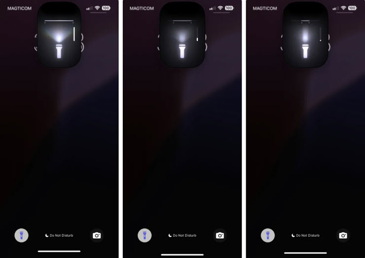 iOS 18 provides the ability to customize the lighting radius width for the flashlight.