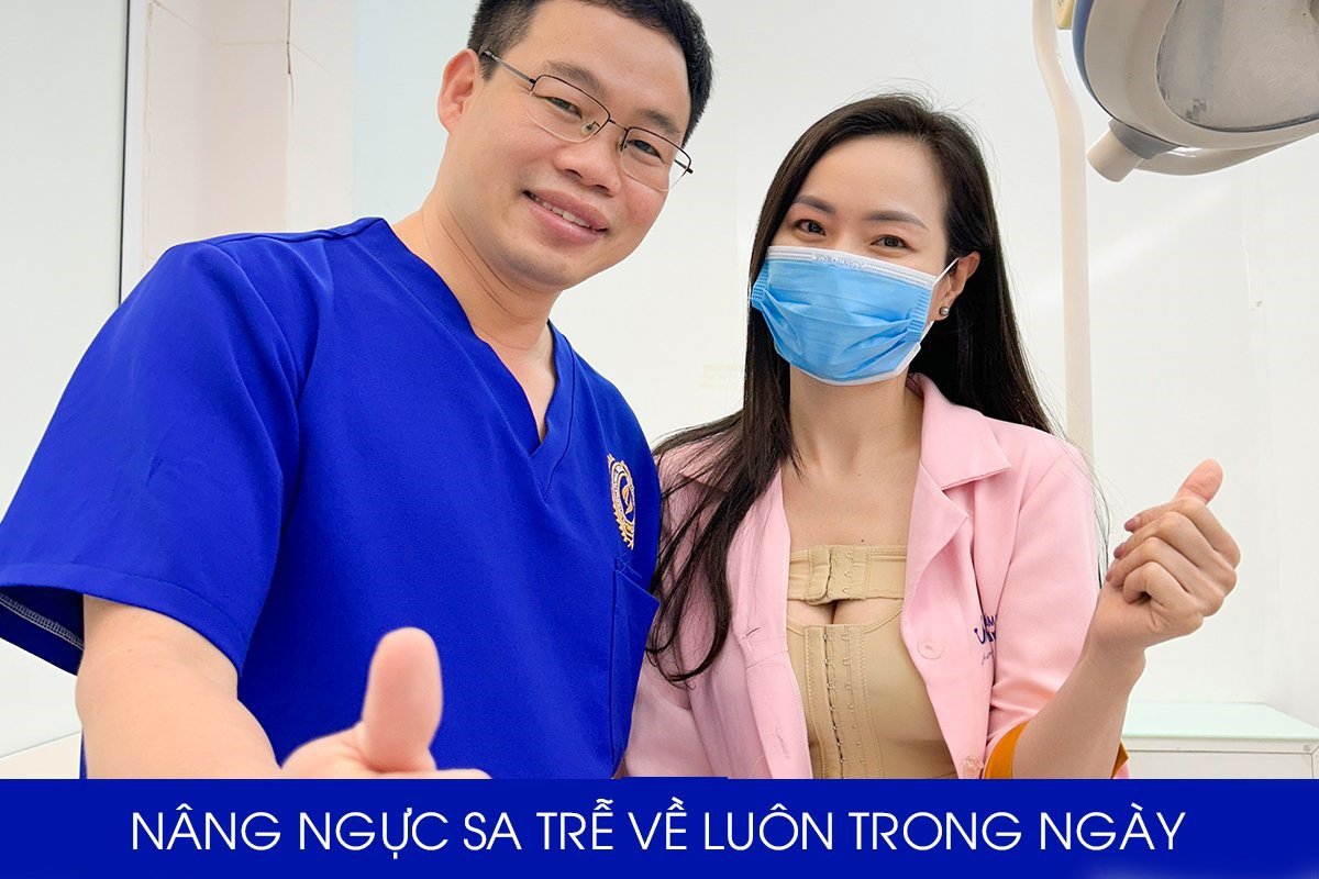 Kết quả nâng ngực sa trễ không nghỉ dưỡng 