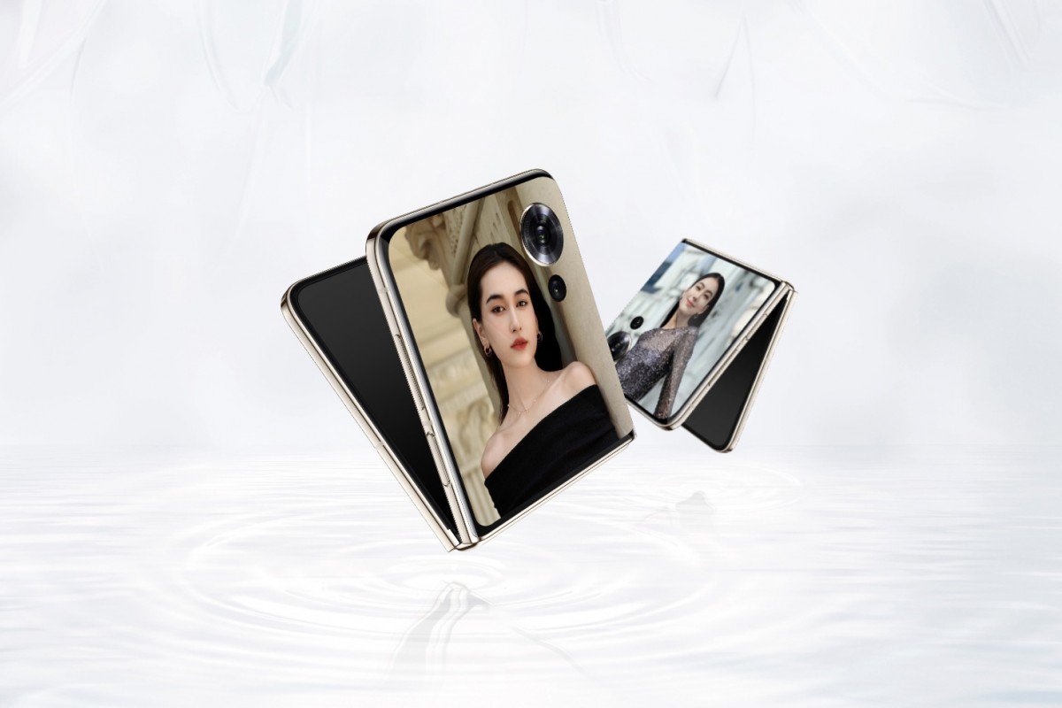 This folding screen smartphone has an extremely beautiful design.