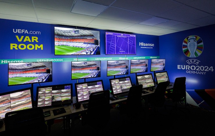 Inside the VAR room of EURO 2024 in Germany.