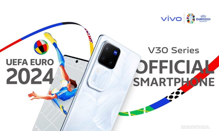 Vivo V30 Pro was chosen as the official smartphone of Euro 2024.