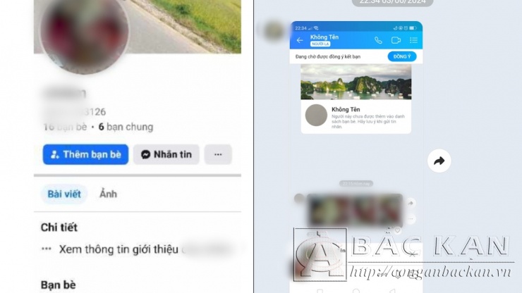 Tài khoản facebook Hiền tạo lập và tin nhắn Zalo gửi đi.