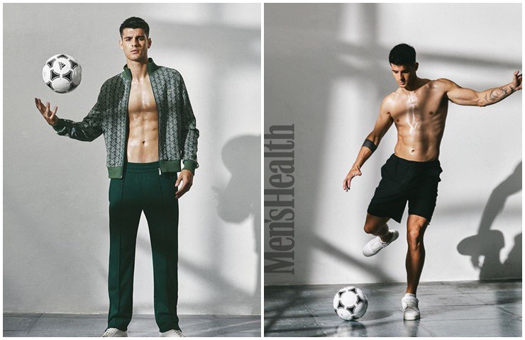 Álvaro Morata có body chuẩn 6 múi cùng vóc dáng hoàn mỹ nên thường nhận nhiều lời mời quảng cáo, chụp ảnh.&nbsp;