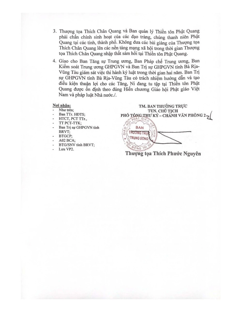 Thượng tọa Thích Chân Quang bị cấm thuyết giảng 2 năm dưới mọi hình thức - 3