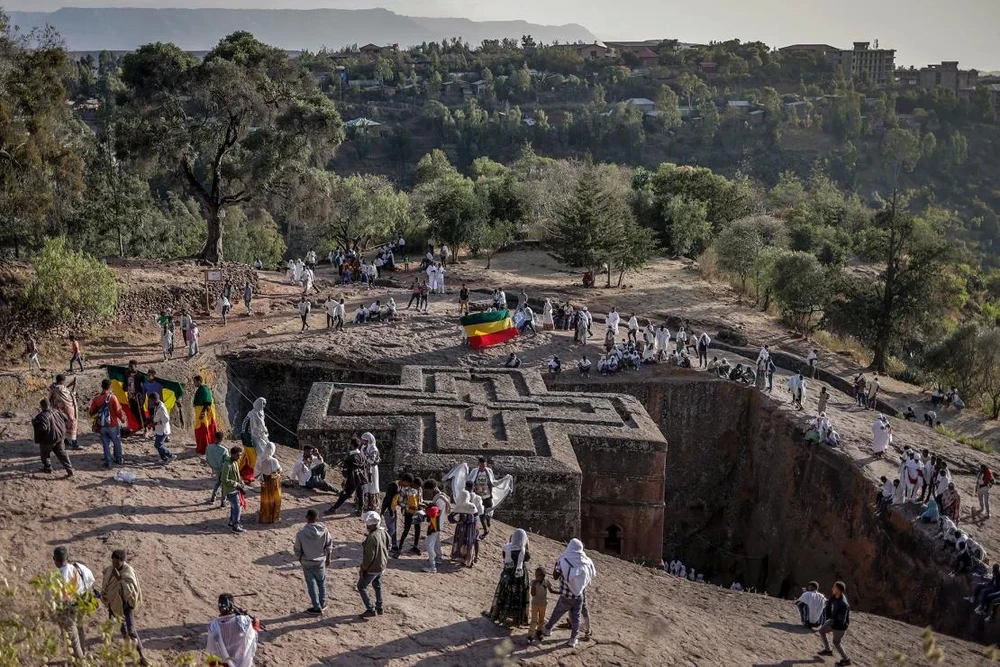 Nhà thờ ở thị trấn Lalibela (Ethiopia). Ảnh: GETTY IMAGES