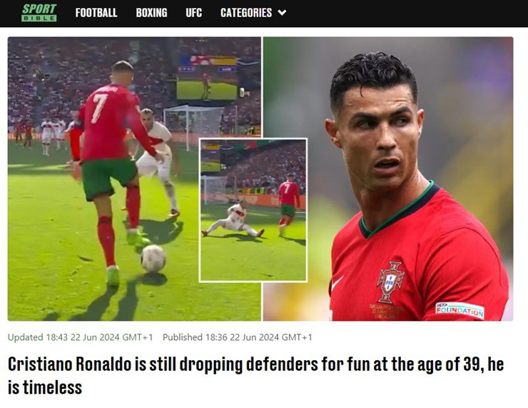 The Sport Bible praises  "eternal" Ronaldo