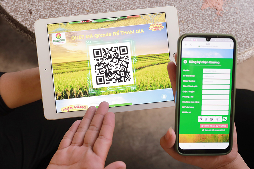 Mã QRcode giúp bà con thao tác nhanh chóng, tham gia dễ dàng