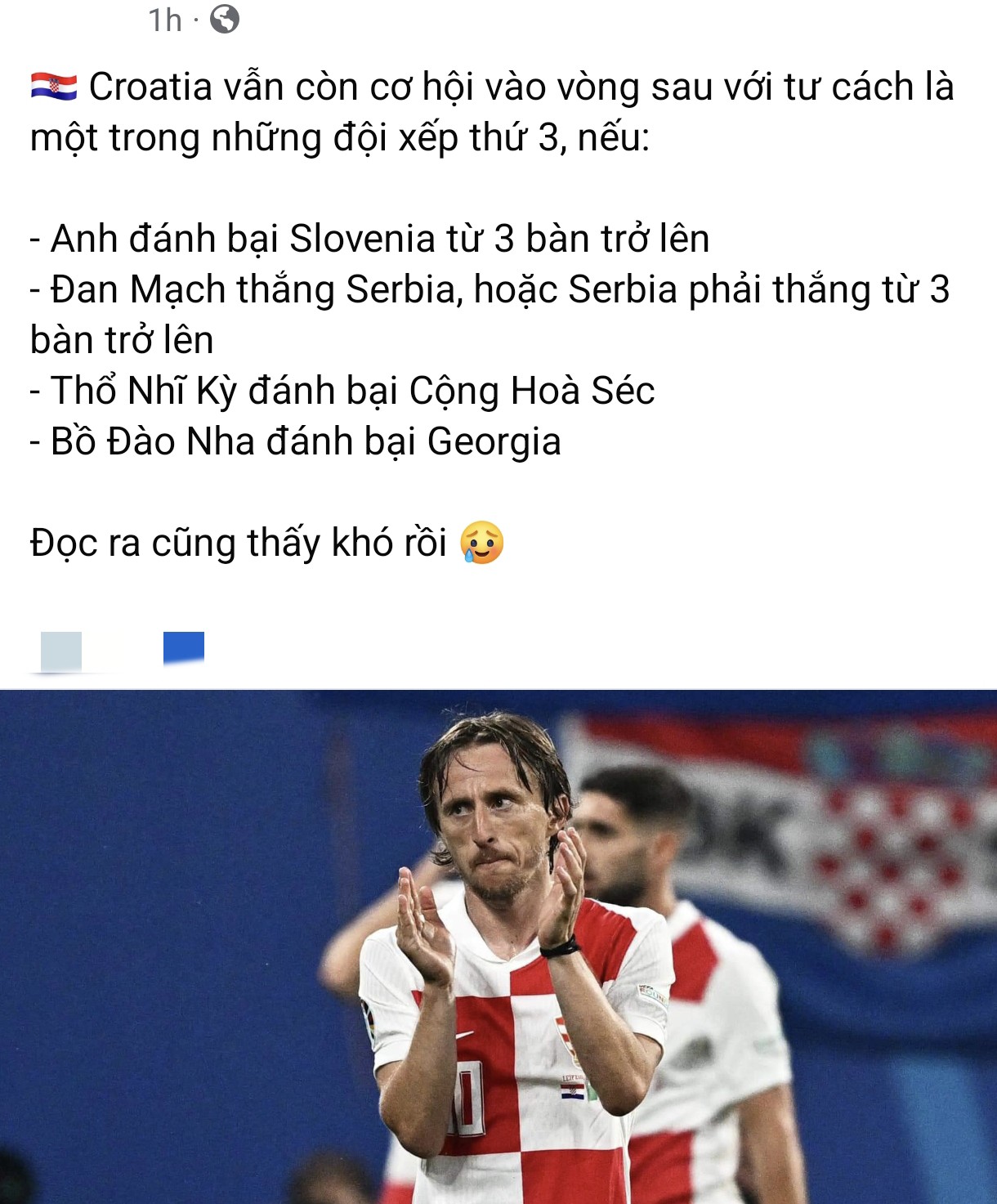 Dù mong manh nhưng cộng đồng mạng vẫn mong chờ một phép nàu cho đội tuyển Croatia cũng như Luka Modric và các đồng đội.
