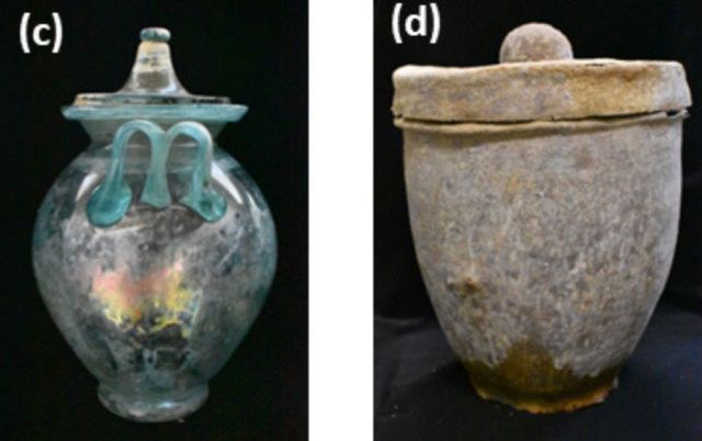 Bình rượu vang và thùng chì bao bọc bên ngoài - Ảnh: Journal of Archaeological Science: Reports.