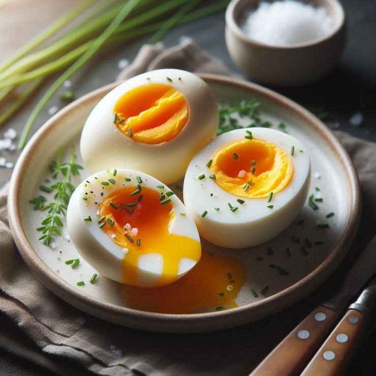 Trứng là món ăn sáng phổ biến của nhiều người. Ảnh minh họa: AI