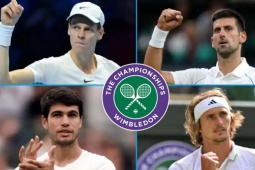 NÓNG phân nhánh lịch thi đấu Wimbledon 2024: Djokovic "dễ thở", Sinner chờ đấu Alcaraz