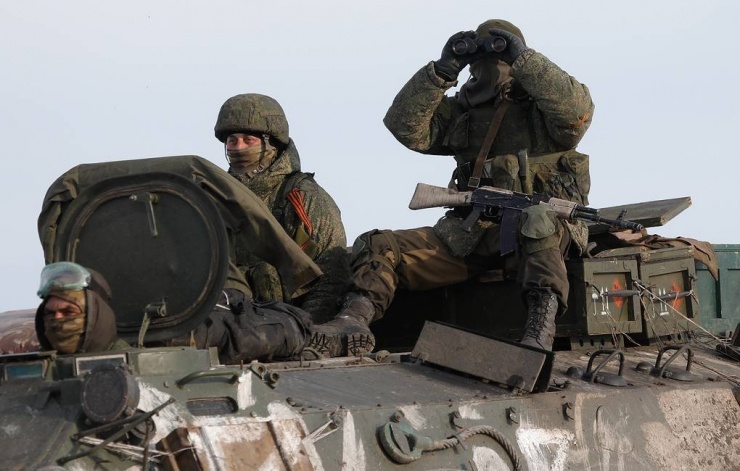 Quân đội Nga tại Donetsk. Ảnh: TASS
