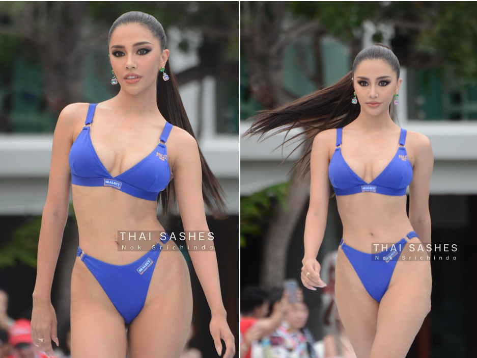 Thí sinh ngoại cỡ diễn bikini ở Hoa hậu Hoàn vũ Thái Lan 2024 - 8